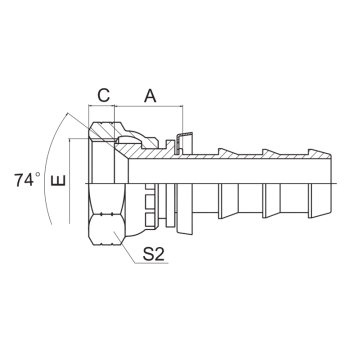 JIC FEMELLE 74 CONE SEAT